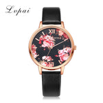 High Quality Fashion Leather Strap Rose Gold Women Watch Casual Love Heart Quartz Wrist Watch Women Dress Ladies Luxury Watches