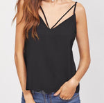 Women Camisole Tank Top 2017 Summer Sexy Spaghetti Strap V Neck Bandage Camis Black wine Casual Scallop Hem Strappy Cami Top