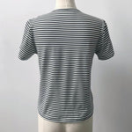 Rose Appliques Black T-shirt Women Fashion Sexy Bare Midriff Striated Short Sleeves Shirt Tops Tee Shirt Femme