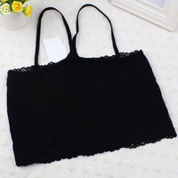 JECKSION Womens Tank Tops 2016 Fashion Black White Lace Bustier Bra Crop Top Sleeveless Bralette Cami #LSN