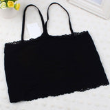JECKSION Womens Tank Tops 2016 Fashion Black White Lace Bustier Bra Crop Top Sleeveless Bralette Cami #LSN
