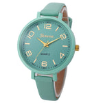 2016 fashion watches Women PU Leather Casual quartz-watch Clock Women Wristwatch Dress Watch Female Relogio Feminino