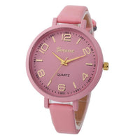 2016 fashion watches Women PU Leather Casual quartz-watch Clock Women Wristwatch Dress Watch Female Relogio Feminino