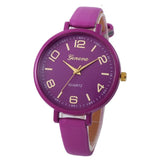 2016 fashion watches Women PU Leather Casual quartz-watch Clock Women Wristwatch Dress Watch Female Relogio Feminino