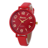 2016 fashion watches Women PU Leather Casual quartz-watch Clock Women Wristwatch Dress Watch Female Relogio Feminino