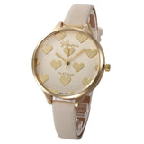relojes mujer 2016 Ladies Geneva Watches Heart Fashion Elegant Women Dress Watch PU Leather Quarzt-Watch Relogio feminino