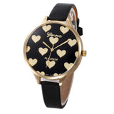 relojes mujer 2016 Ladies Geneva Watches Heart Fashion Elegant Women Dress Watch PU Leather Quarzt-Watch Relogio feminino