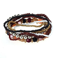 2016 new 7PCS/Set Women Multilayer Acrylic Beads Bangle Bracelets Beach