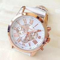 Relojes Feminino 2017 Roman Numerals Quartz Watches Women Fashion Casual Women's Watches PU Leather WristWatches Clocks