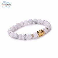 SUSENSTONE Women Men Bracelet Buddha Elastic Beaded Bracelet Chain Charm Bracelets Jewelry