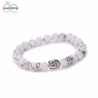 SUSENSTONE Women Men Bracelet Buddha Elastic Beaded Bracelet Chain Charm Bracelets Jewelry