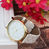 2017 Simple Desgin Fashion Womens Watches Geneva PU Leather Quartz Wrist Watch For Women Kol Saati Clock Woman