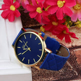 2017 Simple Desgin Fashion Womens Watches Geneva PU Leather Quartz Wrist Watch For Women Kol Saati Clock Woman