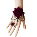 14cm Halloween Bracelet Retro Luxury Tassel Bracelet Blood Red Roses Halloween mystery collocation Multi layer Bracelet #GH30