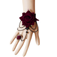 14cm Halloween Bracelet Retro Luxury Tassel Bracelet Blood Red Roses Halloween mystery collocation Multi layer Bracelet #GH30