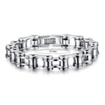 Men Jewelry Bike Chain Stainless Steel Bracelet 8.5inch