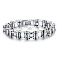 Men Jewelry Bike Chain Stainless Steel Bracelet 8.5inch