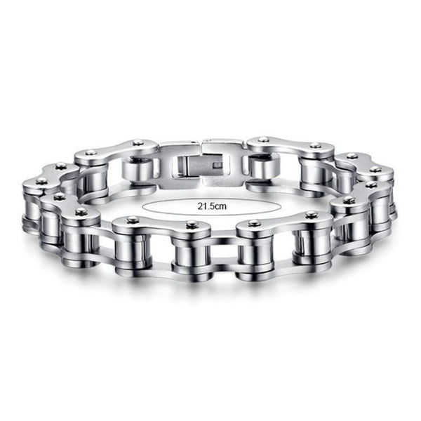 Men Jewelry Bike Chain Stainless Steel Bracelet 8.5inch