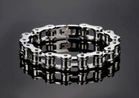 Men Jewelry Bike Chain Stainless Steel Bracelet 8.5inch