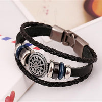 Leather Charm Wrap Bracelet Jewelry Punk Style