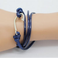Fashion Retro Leather Bracelets For Men Popular Bandages  Anchor Bracelets BK