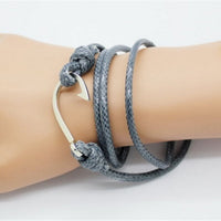 Fashion Retro Leather Bracelets For Men Popular Bandages  Anchor Bracelets BK