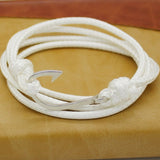 Fashion Retro Leather Bracelets For Men Popular Bandages  Anchor Bracelets BK