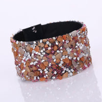 Women Bohemian Crystal Magnetic Clasp Bracelets Wrist Chains Blue