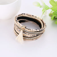 Fashion Women Lots Style Bracelet Rhinestone Bangle Charm Cuff Jewelry Beige