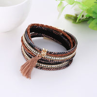 Fashion Women Lots Style Bracelet Rhinestone Bangle Charm Cuff Jewelry Beige