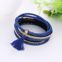 Fashion Women Lots Style Bracelet Rhinestone Bangle Charm Cuff Jewelry Beige