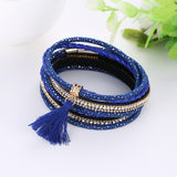 Fashion Women Lots Style Bracelet Rhinestone Bangle Charm Cuff Jewelry Beige