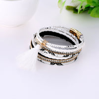 Fashion Women Lots Style Bracelet Rhinestone Bangle Charm Cuff Jewelry Beige