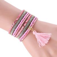 Fashion Women Lots Style Bracelet Rhinestone Bangle Charm Cuff Jewelry Beige