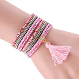 Fashion Women Lots Style Bracelet Rhinestone Bangle Charm Cuff Jewelry Beige