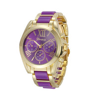2017 Luxury Brand Watches Women Gold Quratz-Watch For Women Horloges Geneva Roman Numeral Wrist Watch Montre Femme &03