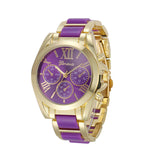 2017 Luxury Brand Watches Women Gold Quratz-Watch For Women Horloges Geneva Roman Numeral Wrist Watch Montre Femme &03