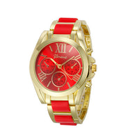 2017 Luxury Brand Watches Women Gold Quratz-Watch For Women Horloges Geneva Roman Numeral Wrist Watch Montre Femme &03