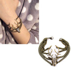 Women Retro Diamond Mysterious Deer Head Multilayer Bracelet Jewelry