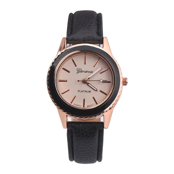 Fashion Watches Womens 2017 relojes mujer Unisex Faux Leather Analog Quartz Wrist Watch For Women montre femmes #912