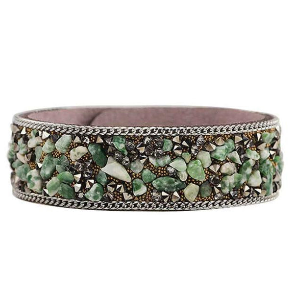 Crystal Stone Bracelets Unisex Bracelets  Cowhide Bracelets Wrist Chains  AG