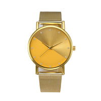 Womens Fashion Classic Geneva Quartz Stainless Steel Wrist Watch