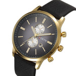 NORTH Fashionim Genuine Leather Band Analog Quartz Watches Wrist Watch