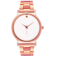 Fashion Man Women Crystal Stainless Steel Analog Quartz Wrist Watch