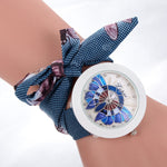 Fashion Leisure Womens Quartz Watch Scarves Crystal Diamond Wrist Watch
