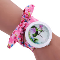 Fashion Leisure Womens Quartz Watch Scarves Crystal Diamond Wrist Watch