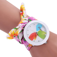 Fashion Leisure Womens Quartz Watch Scarves Crystal Diamond Wrist Watch