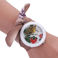 Fashion Leisure Womens Quartz Watch Scarves Crystal Diamond Wrist Watch