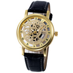 Womens Hollow Analog Quartz Stainless Steel Wrist Watch Watches