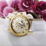 Womens Hollow Analog Quartz Stainless Steel Wrist Watch Watches